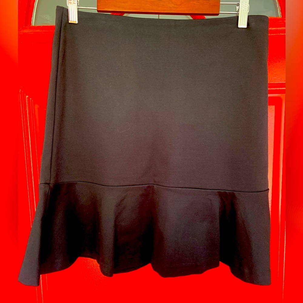 Banana Republic Dark Black Flared Mini Skirt